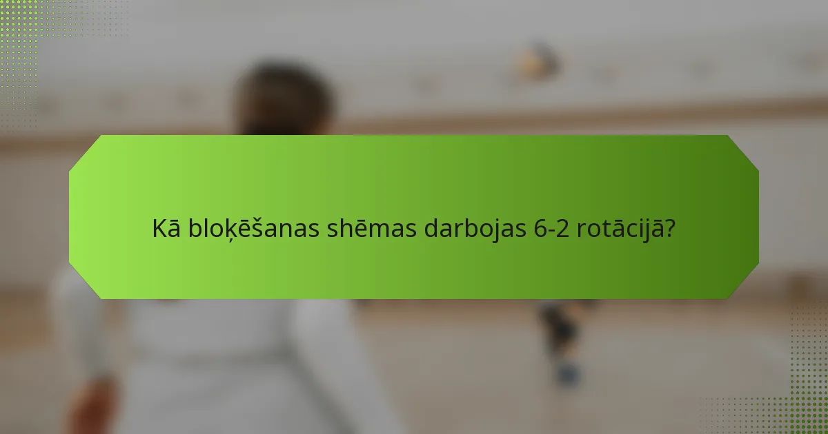 Kā bloķēšanas shēmas darbojas 6-2 rotācijā?